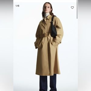 EUC COS regular fit twill trenchcoat